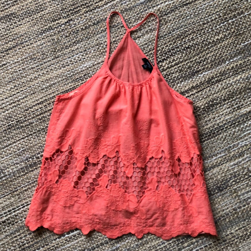 Very J coral women’s tank top